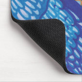 Whimsical Blue Feathers en Lace Mousepad Muismat (Hoek)