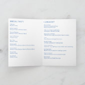 Whimsical Blue Flourish Wedding Programme (Intérieur)