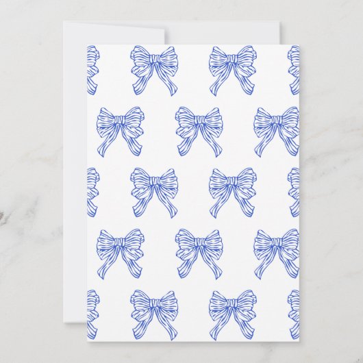 Whimsical Blue Hand Drawn Tea Vrijgezellenfeest Kaart (Achterkant)