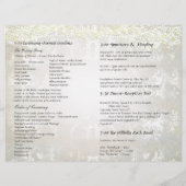 Whimsical Blue Heart Leaf Tree Wedding Programme (Achterkant)