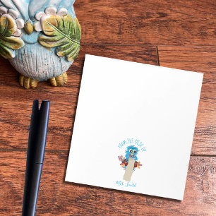 Whimsical Blue Owl Personalized Teacher Notitieblo Notitieblok