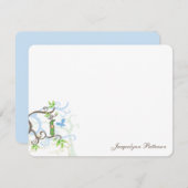 Whimsical Blue Pea in Pod Garden Baby Boy Shower Bedankkaart (Voorkant / Achterkant)