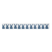Whimsical Blue & White Bunny Rabbit Easter Pattern Lint (Voorkant)