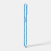 Whimsical Blue White Stripe Preppy Monogram (Côté droit)