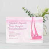 Whimsical Boats Wedding Invitations Kaart (Staand voorkant)