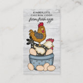 Whimsical  Boerderij Fresh Eggs Chicken Hens Visitekaartje (Voorkant)