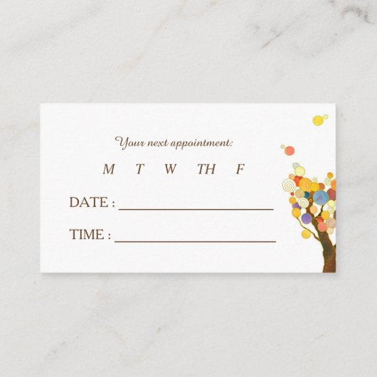 Whimsical Boho behandelt business Appointards Afsprakenkaartje (Achterkant)