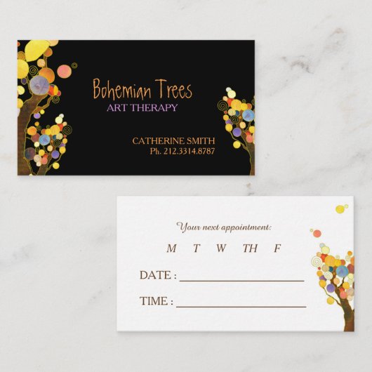 Whimsical Boho behandelt business Appointards Afsprakenkaartje (Voorkant / Achterkant)