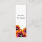 Whimsical Boho Botanische Daisies Event Planner Mini Visitekaartje (Voorkant)