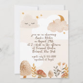 Whimsical Boho Celestial Woodland Baby shower Kaart (Voorkant)