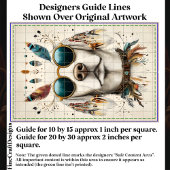 Whimsical Boho Chic Labrador Hond CK8 Decoupage Tissuepapier