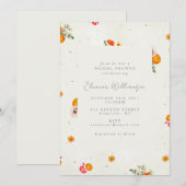 Whimsical Boho Cotvoordcore Floral Vrijgezellenfee Kaart (Voorkant / Achterkant)