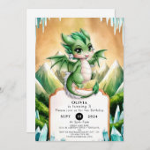 Whimsical Boho Dragon Verjaardag Kaart (Voorkant / Achterkant)