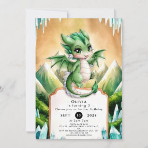 Whimsical Boho Dragon Verjaardag Kaart