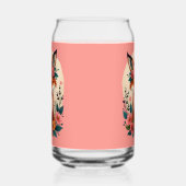 Whimsical Boho Fox met Floral Crown Woodland Blikvorm Glas (Links)