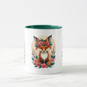 Whimsical Boho Fox met Floral Crown Woodland Mok (Midden)