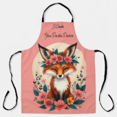 Whimsical Boho Fox met Floral Crown Woodland Schort (Voorkant)