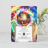 Whimsical Boho Fun Scientist Verjaardag Kaart (Staand voorkant)