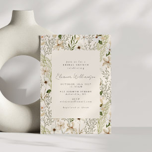 Whimsical Boho Greenery Foliage Bridal Brunch Kaart