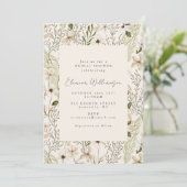 Whimsical Boho Greenery Foliage Vrijgezellenfeest Kaart (Staand voorkant)