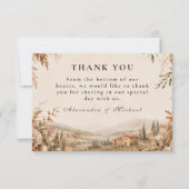 Whimsical Boho Herfst Bruiloft Bedankkaart (Voorkant)