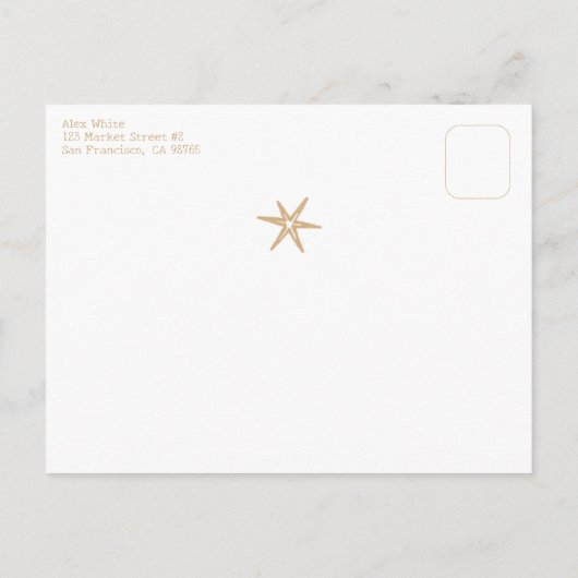 Whimsical Boho Lijst Elegant SAVE THE DATE CUSTOM Uitnodiging Briefkaart (Achterkant)