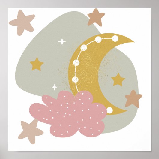 Whimsical boho maanscène, poster (Voorkant)