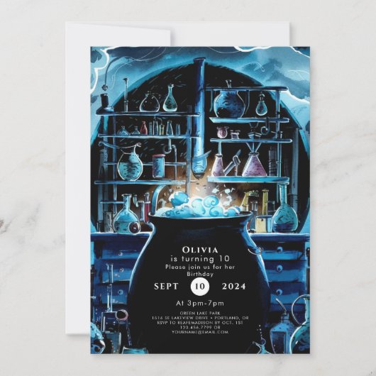 Whimsical Boho Magic Scientist Verjaardag Kaart (Voorkant)