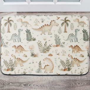 Whimsical Boho Oerwoud Dinosauruspatroon Badmat
