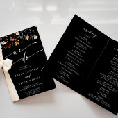Whimsical Boho Wildflower We Do Folded Wedding  Programma