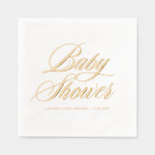 Whimsical Bold Baby shower de calligraphie (Recto)