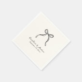 Whimsical boog, hand getrokken bruiloft servet (Hoek)