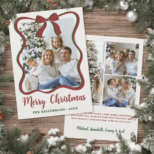 Whimsical Boogframe Foto Prettig Kerstfeest Feestdagenkaart