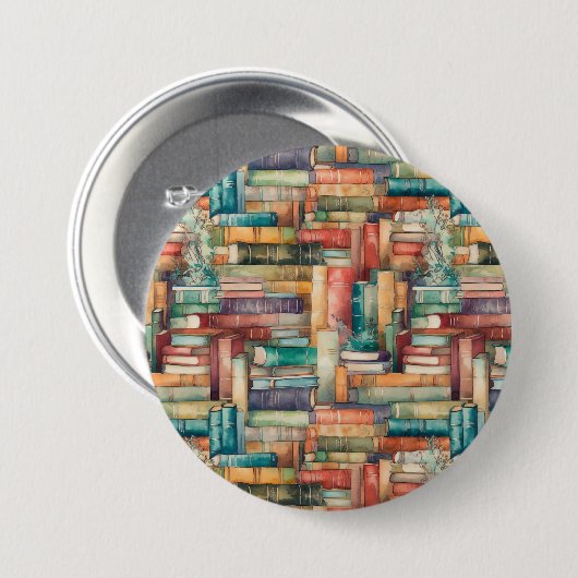 Whimsical Books Button (Voorkant /achterkant)
