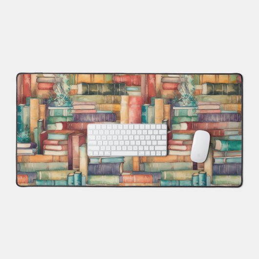 Whimsical Books Desk Pad (Keyboard & Muis)