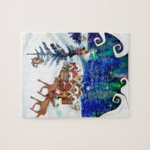 Whimsical Boreal Lights & Winter Village  Legpuzzel (Horizontaal)