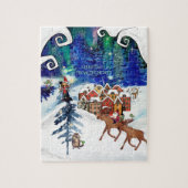 Whimsical Boreal Lights & Winter Village  Legpuzzel (Verticaal)