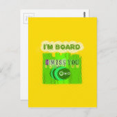 Whimsical Bored maar Thinking of You Briefkaart (Voorkant / Achterkant)