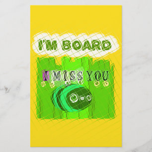 Whimsical Bored maar Thinking of You Briefpapier