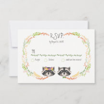 Whimsical Bos Wasberen Rustieke Bruiloft RSVP