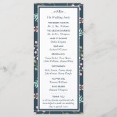 Whimsical Botanical Berry Wedding Programma (Achterkant)