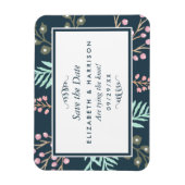 Whimsical Botanical Berry Wedding Save the Date Magneet (Verticaal)