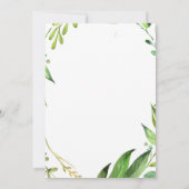 Whimsical Botanical Bridal Shower Invitation Kaart (Achterkant)