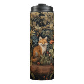 Whimsical Botanical Fox in het bos Art Nouveau Thermosbeker (Voorkant)