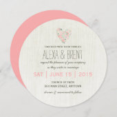 Whimsical Botanical Wedding Invitations Kaart (Voorkant / Achterkant)