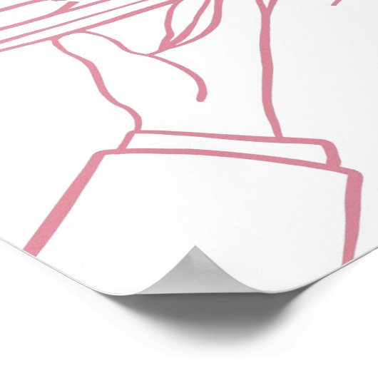 Whimsical Bottle Service Baby shower Bar Menu Sign Poster (Hoek)