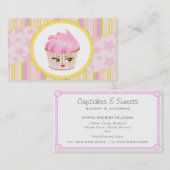 Whimsical boulangerie Cupcake Carte de visite (Devant / Derrière)