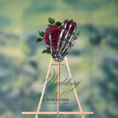 Whimsical Bourgogne Floral Gothique Mariage Élégan (Neutre)