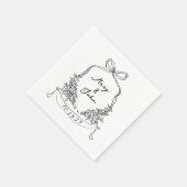 Whimsical Bow Crest bruiloft servetten (Hoek)