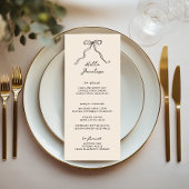 Whimsical Bow  Handgeschreven Menu